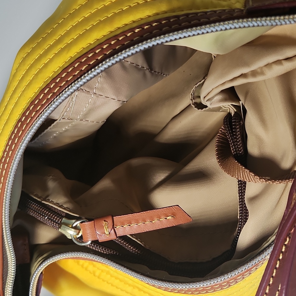 Dooney And Bourke Gold Nylon Hobo Bag - Picture 5 of 5